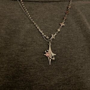 Silver star necklace!